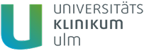 Logo der Universitätsklinik Ulm mit stilisiertem Buchstaben „U“ in Blau und Grün sowie dem Kliniknamen in Schwarz.